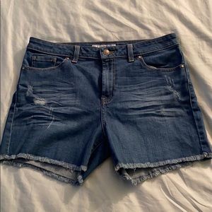Boston Proper Frayed Hem Denim Shorts, size 10 NEW